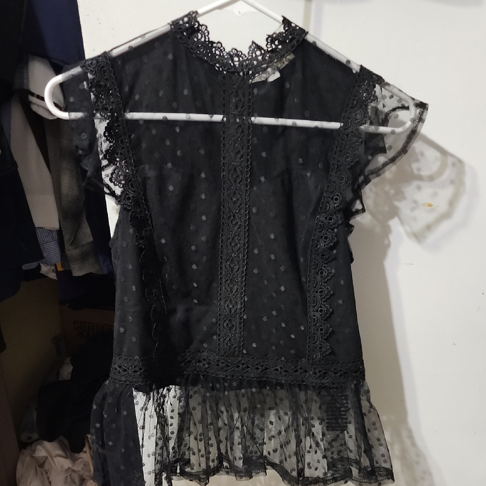 Elegant Black Lace Top